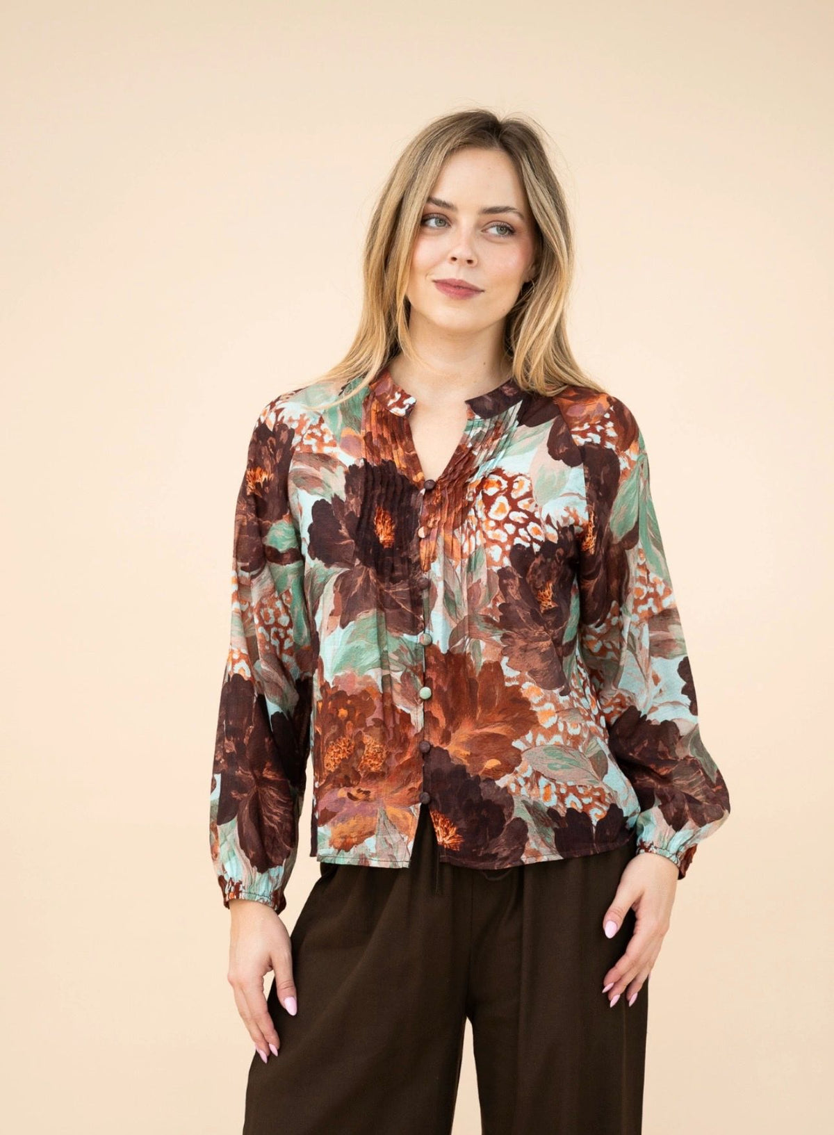 Mocha Bloom Shirt Main image