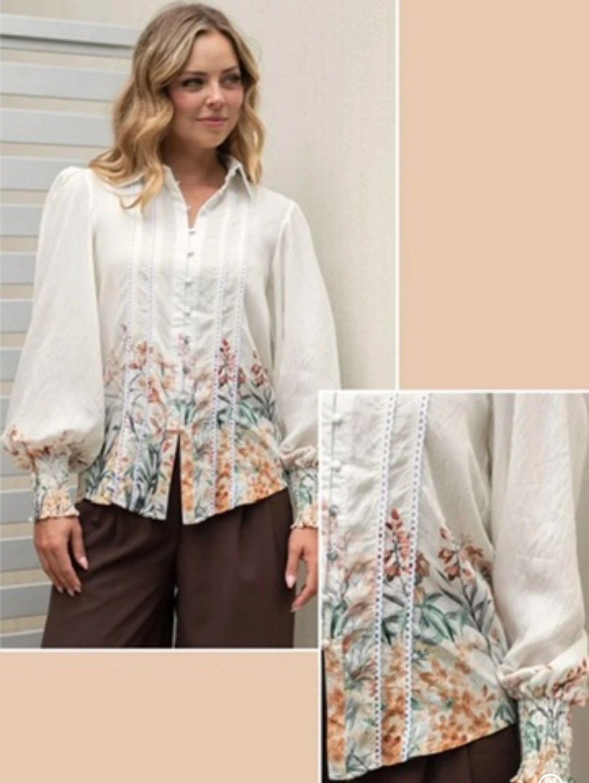 Jane Lace Trim Blouse