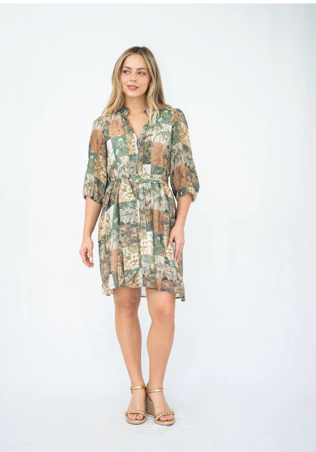 Safari Patchwork Dress