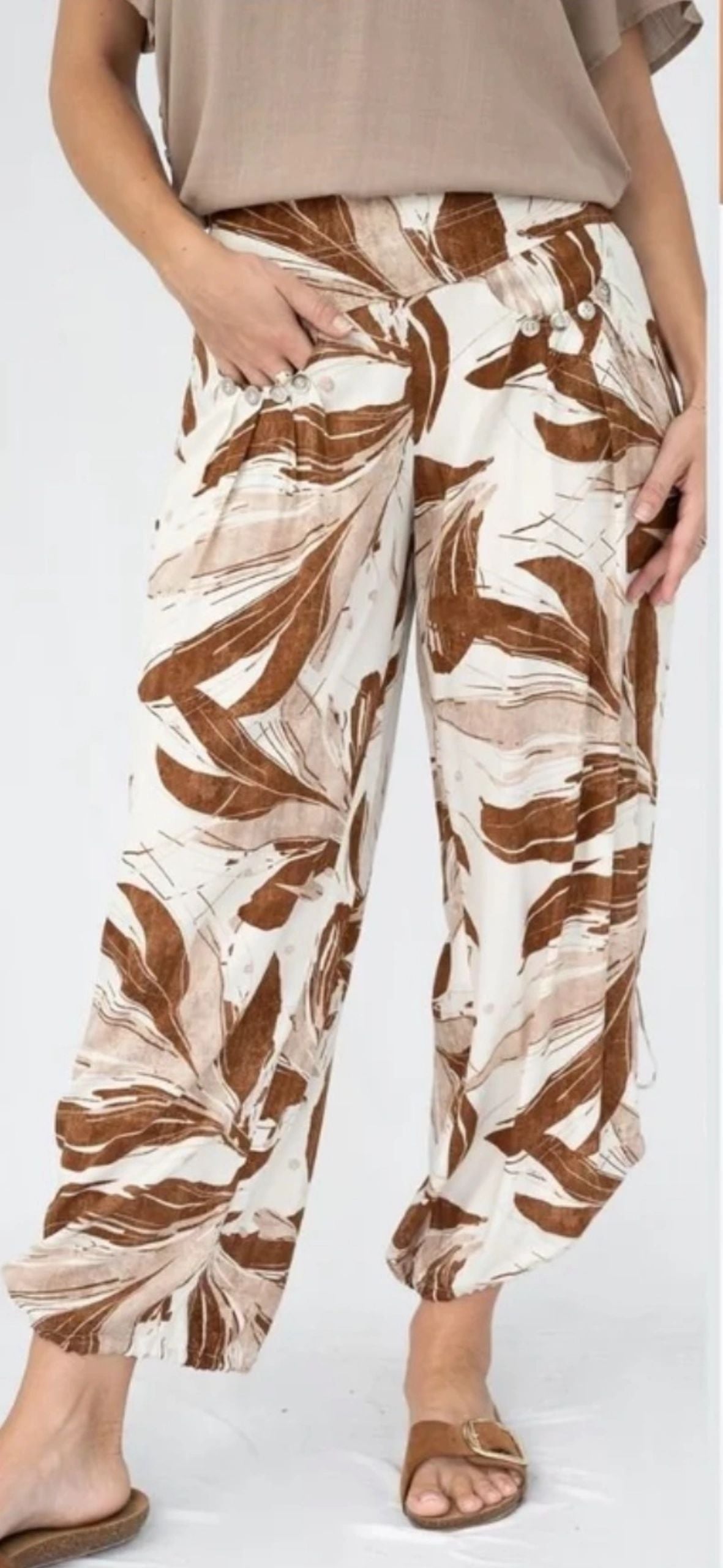 Tropical Print Harem Pants Main image