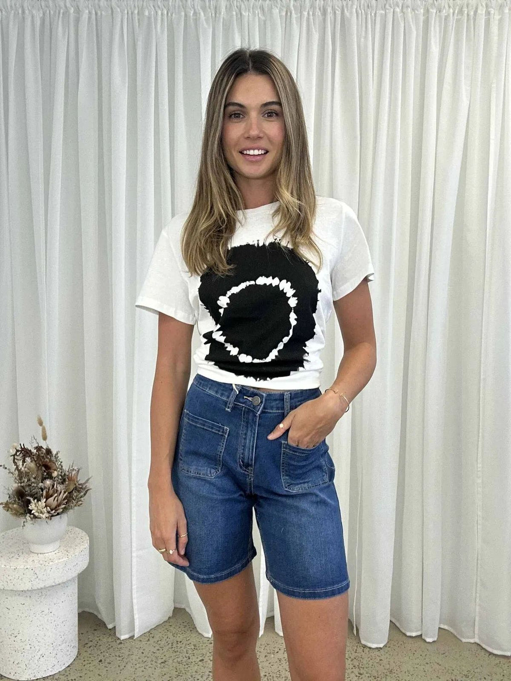 Indigo Patch Pocket Shorts