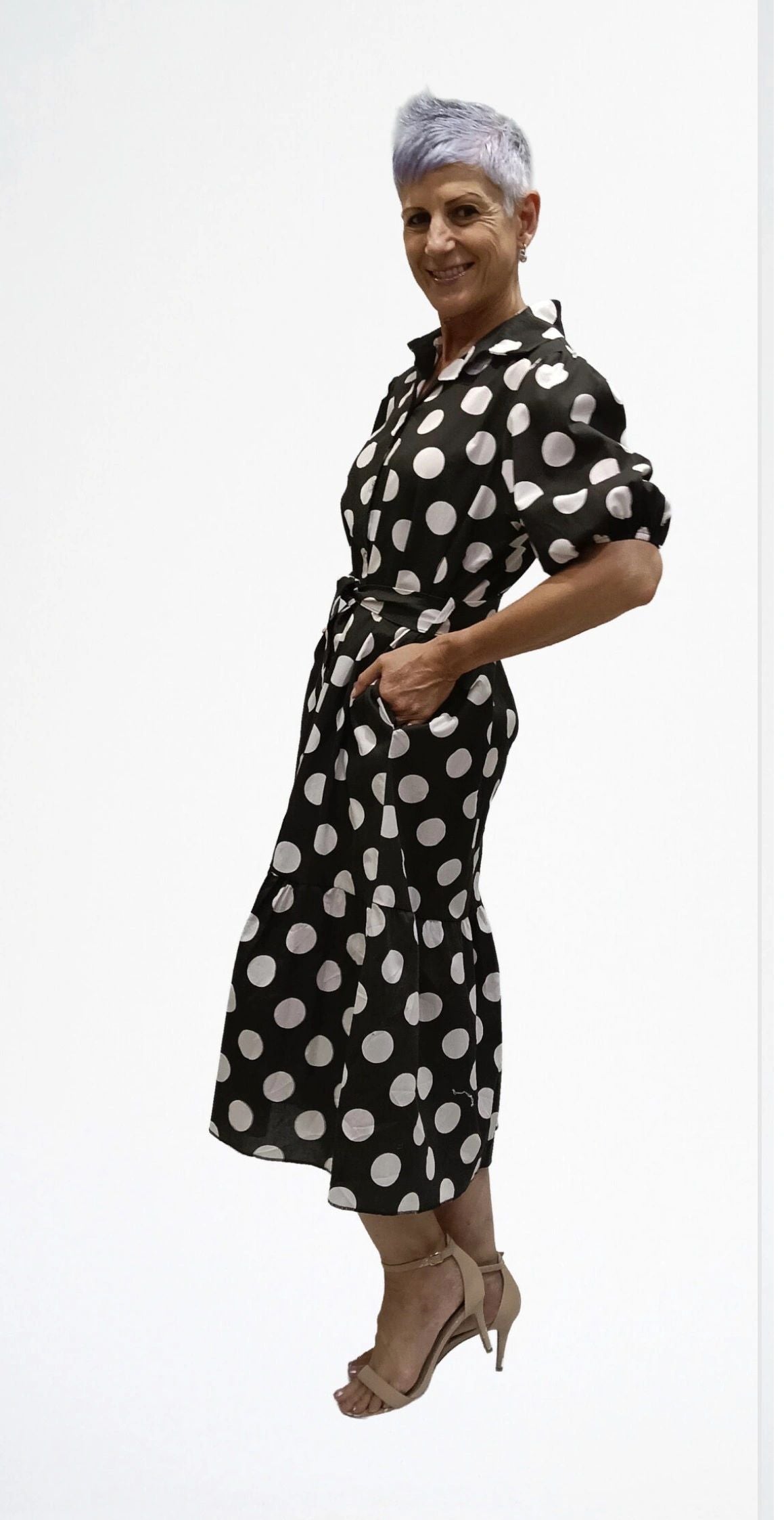 Black and White Spot Dress