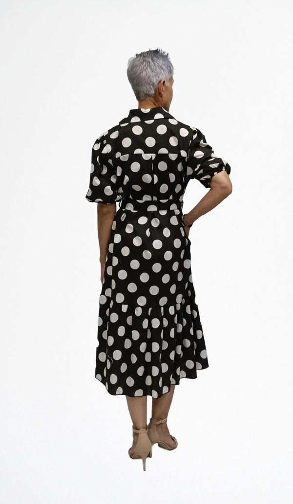 Black and White Spot Dress