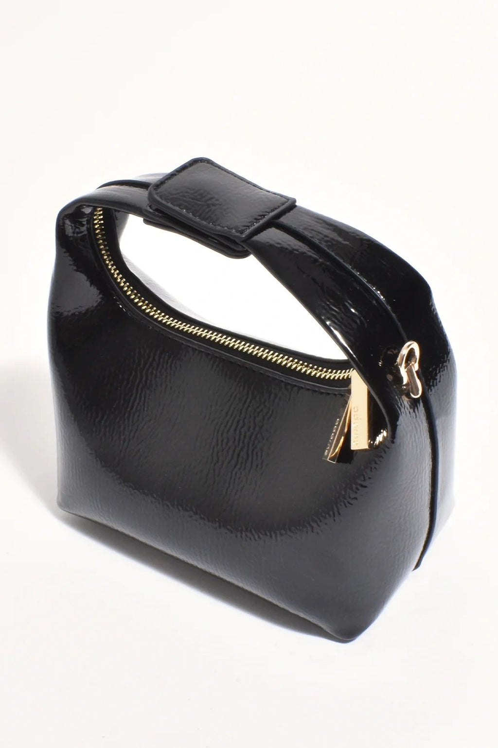 Lia Patent Curved Small Bag Asst Colours