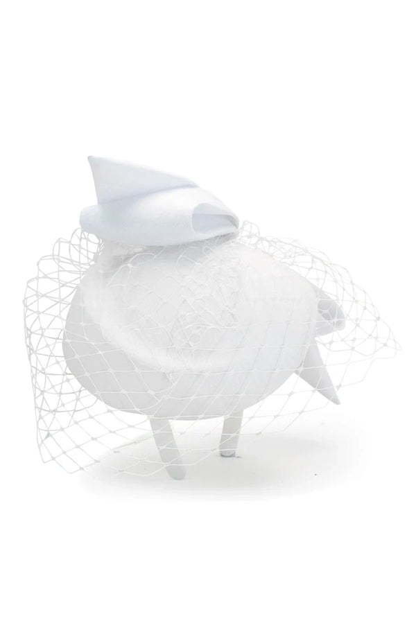 Alina Fascinator White