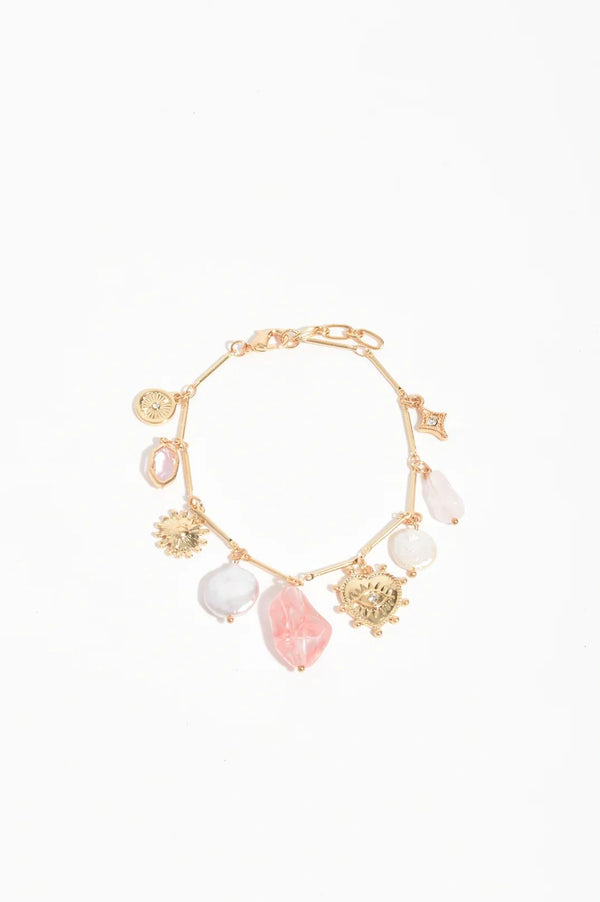 Adorne Folklore Linked Charm Bracelet
