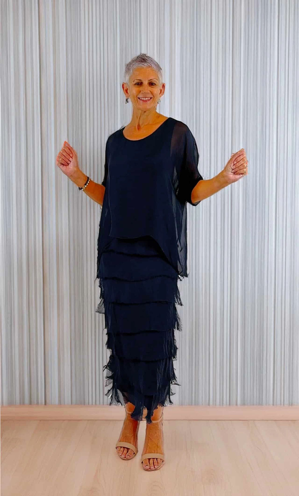 Navy Multi Layer Dress