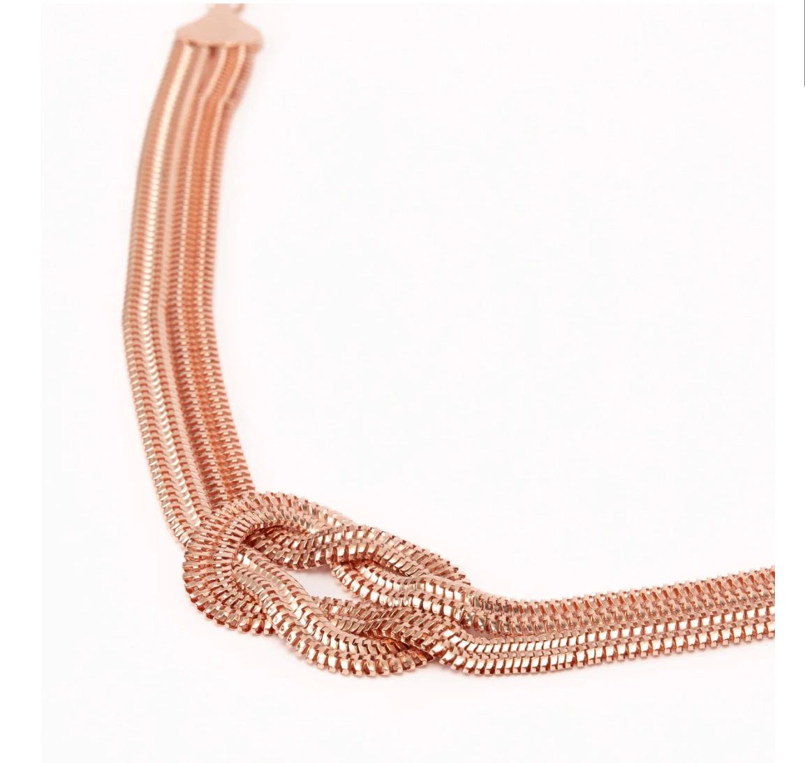 Rose Gold Metal Knot Chain Belt