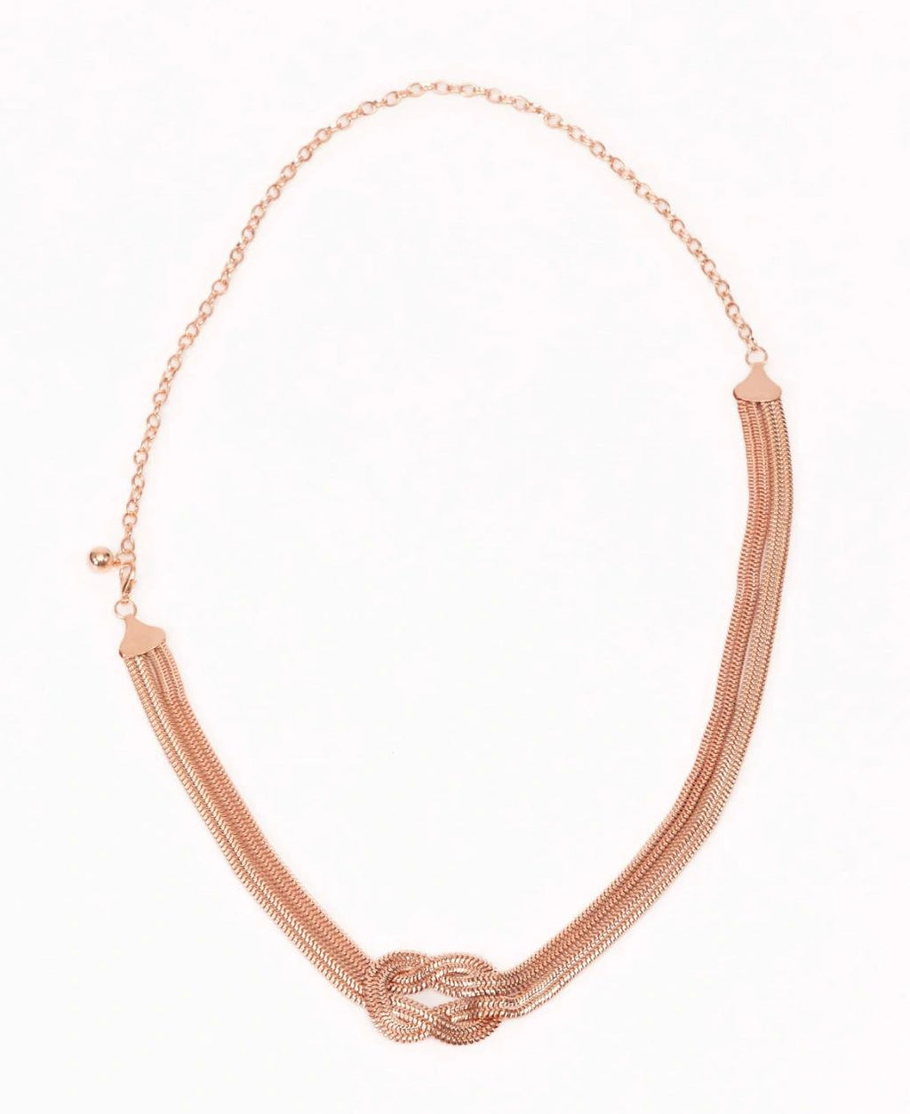 Rose Gold Metal Knot Chain Belt