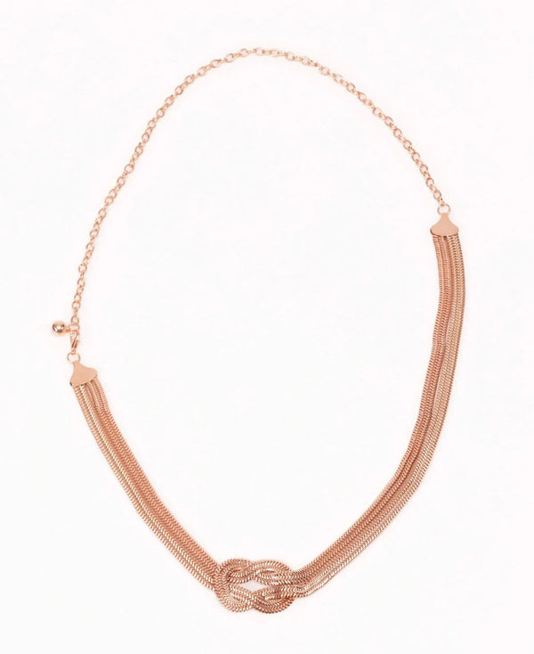 Rose Gold Metal Knot Chain Belt