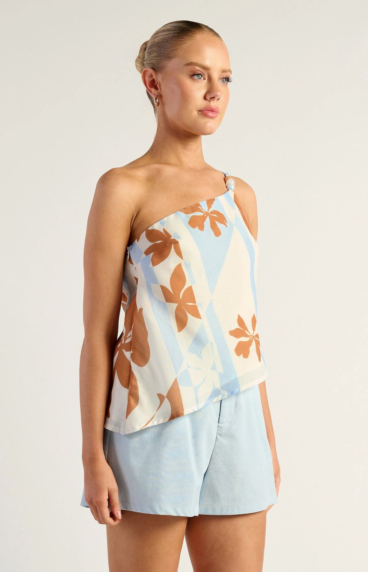 Spliced Abstract Print Top Asst Colours