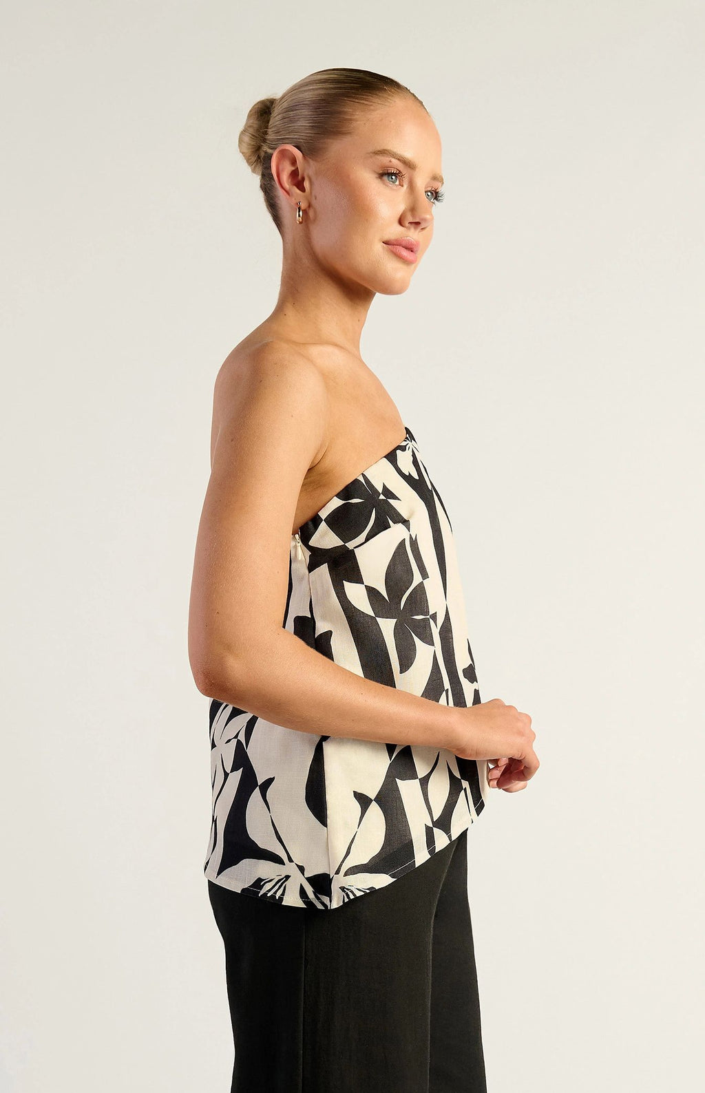 Spliced Abstract Print Top Asst Colours