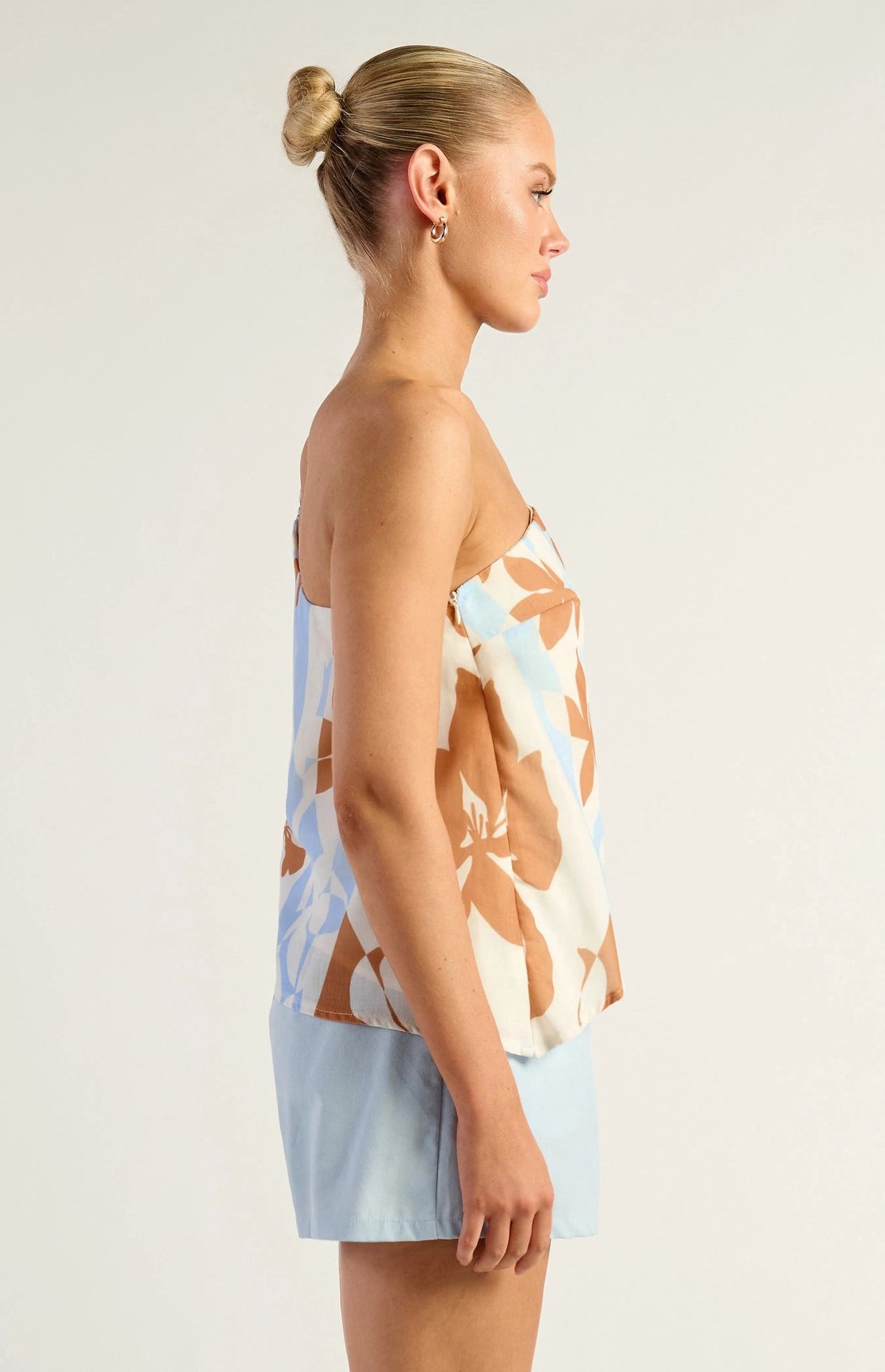 Spliced Abstract Print Top Asst Colours
