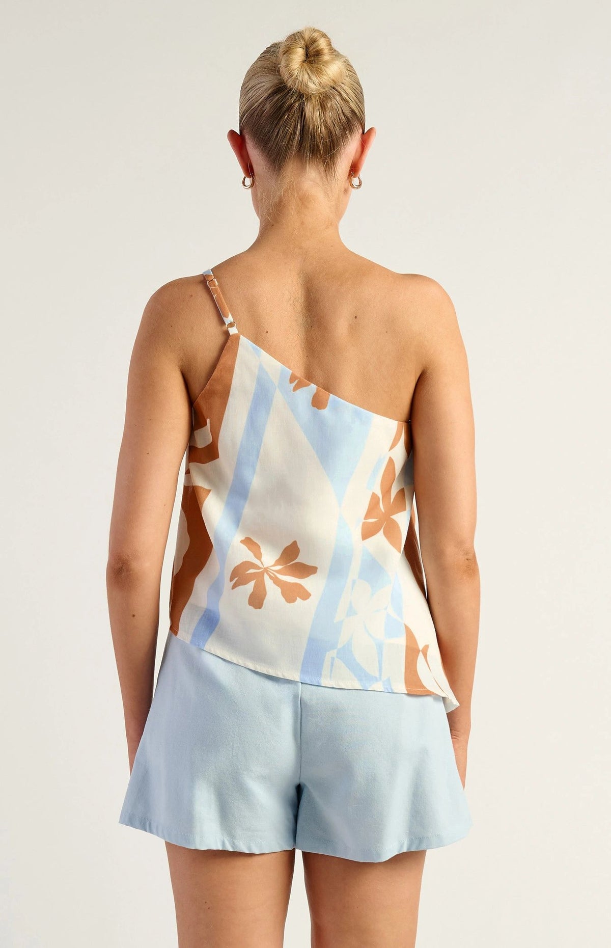 Spliced Abstract Print Top Asst Colours