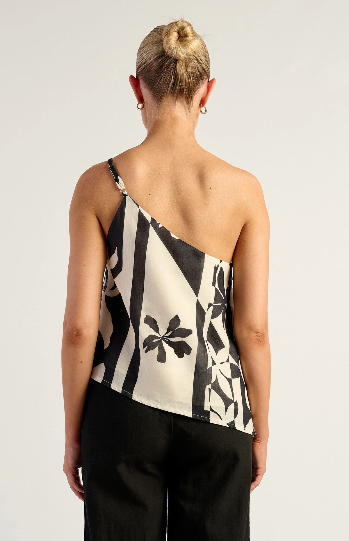 Spliced Abstract Print Top Asst Colours