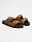 Human Blair Leather Slides Black or Tan