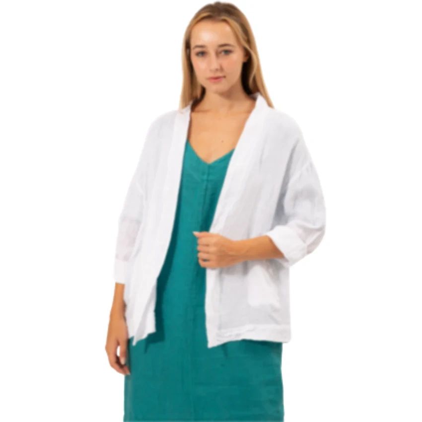White Italian Linen Jacket