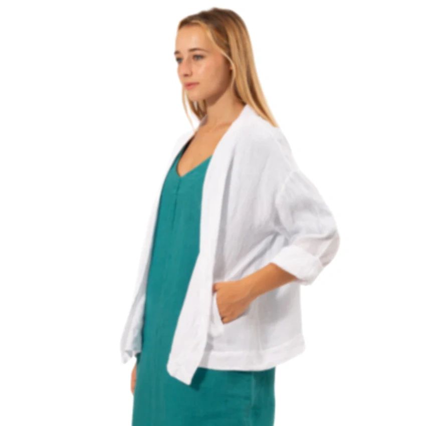 White Italian Linen Jacket Secondary image