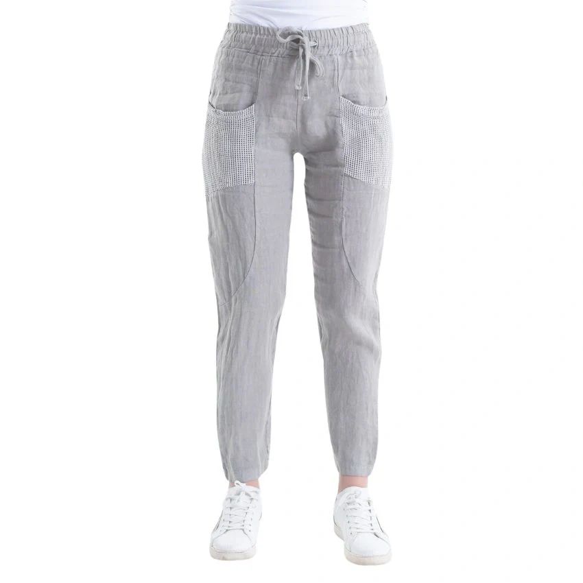 Vera May Italian Linen Pants Fango