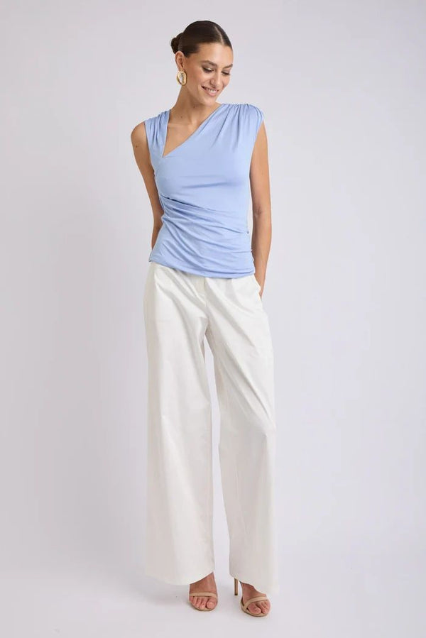 Lorena Asymmetrical Jersey Top Asst Colours