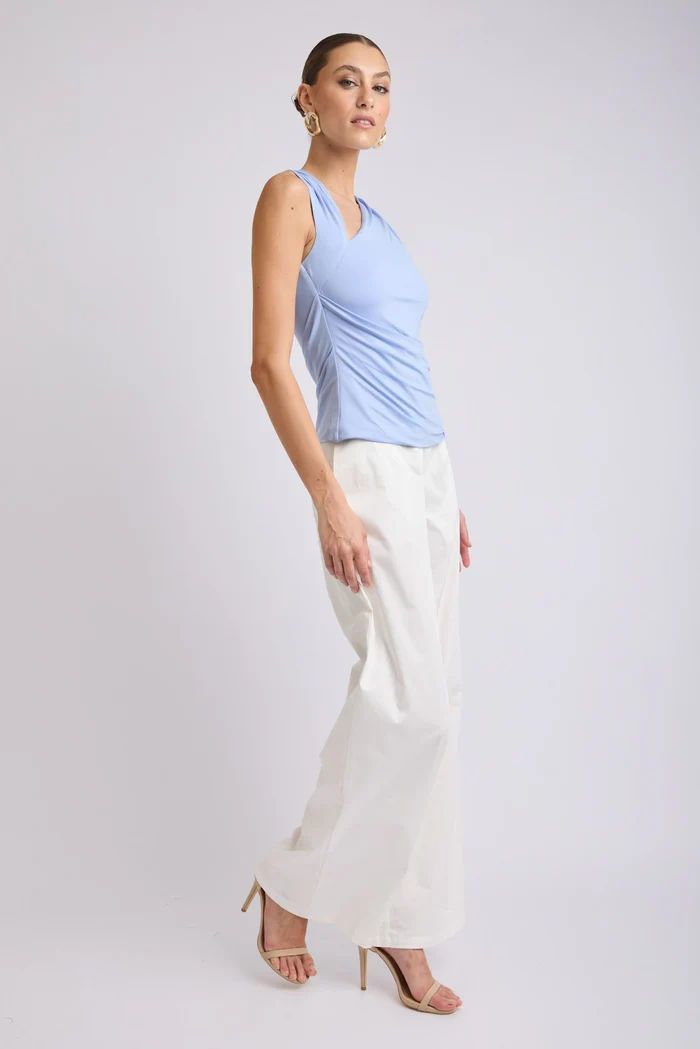 Lorena Asymmetrical Jersey Top Asst Colours