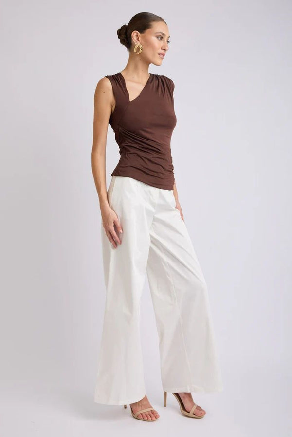 Lorena Asymmetrical Jersey Top Asst Colours