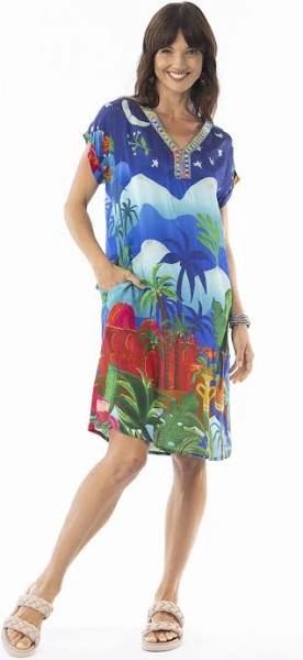 Escape Arabian Nights Short Sleeve Shift Dress