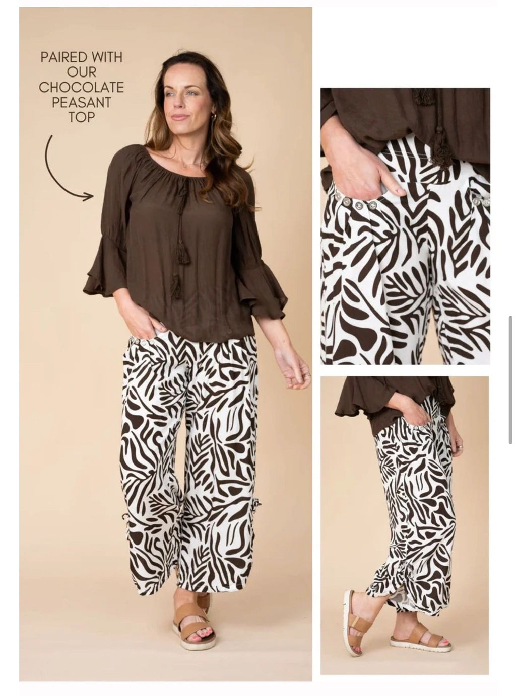 Chocolate Abstract Pants