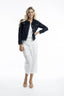 Linen Blend White Pants