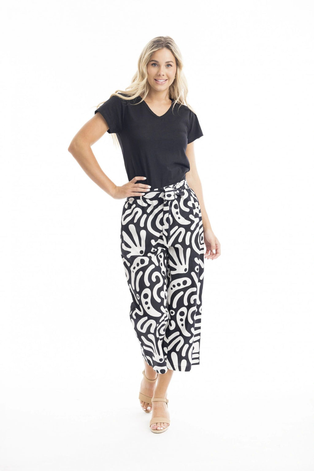 Poplin Print Pants