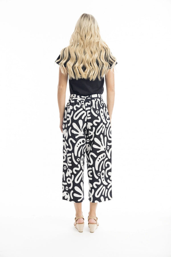 Poplin Print Pants