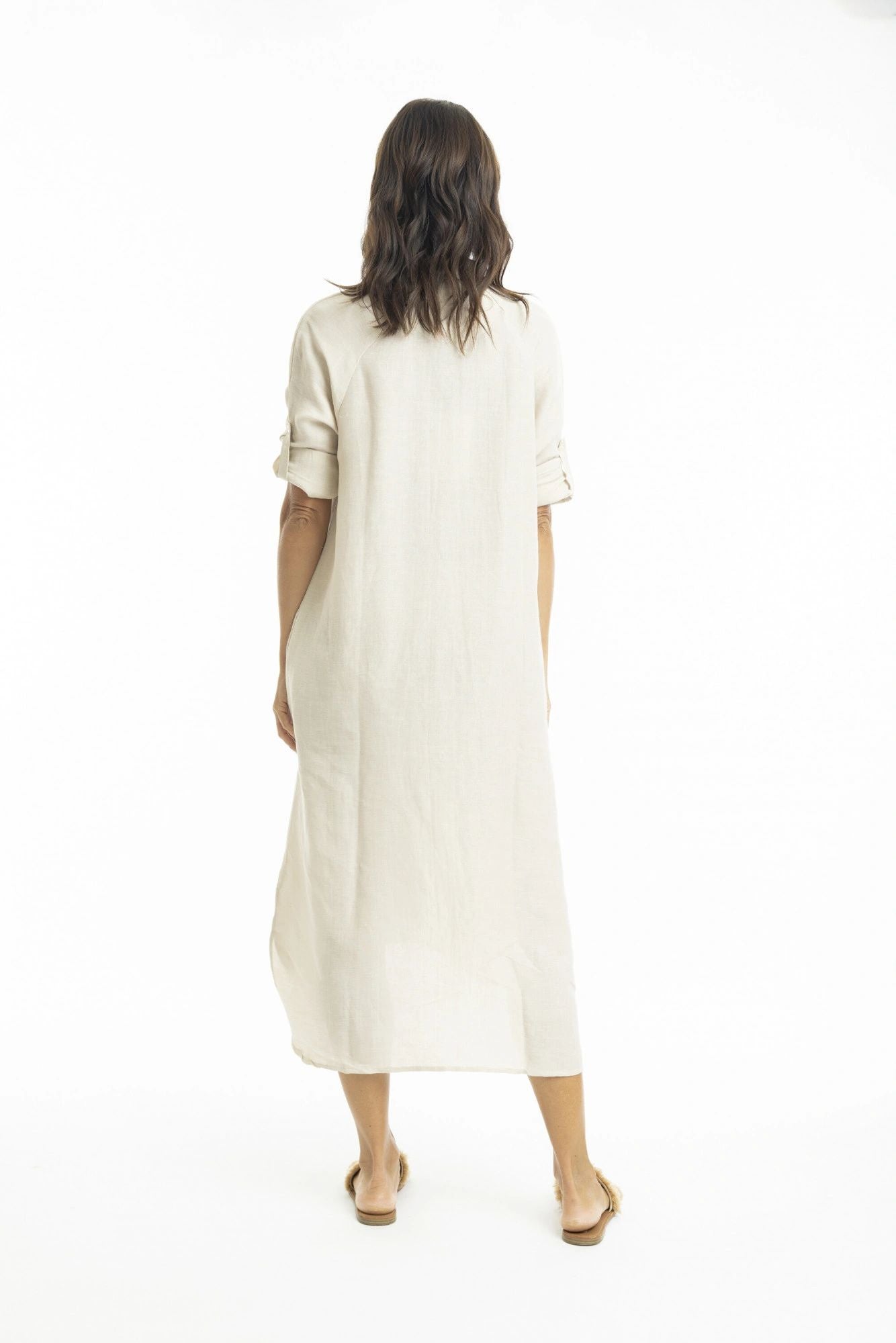 Linen Shirt Dress Asst Colours Secondary image
