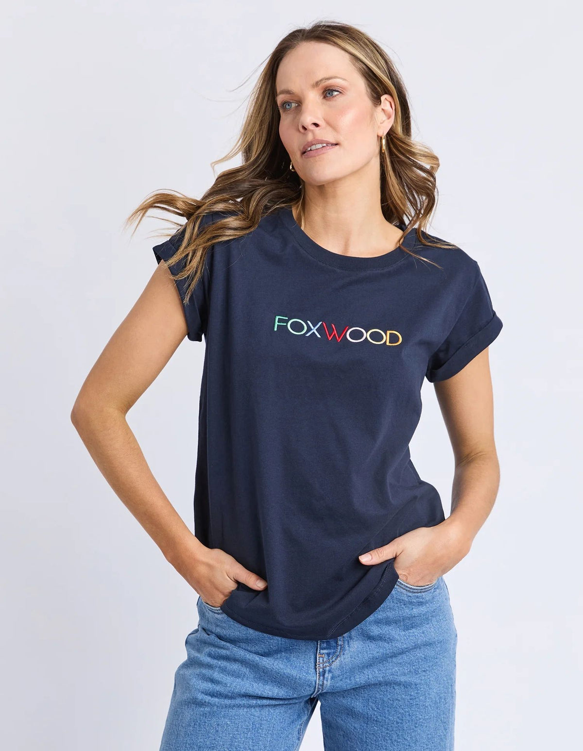 Foxwood Confetti Tee Navy Main image