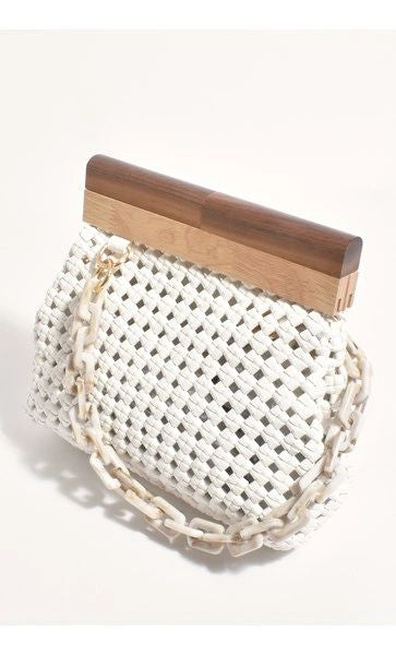 Emilie Knotted Weave Resin Links Clutch