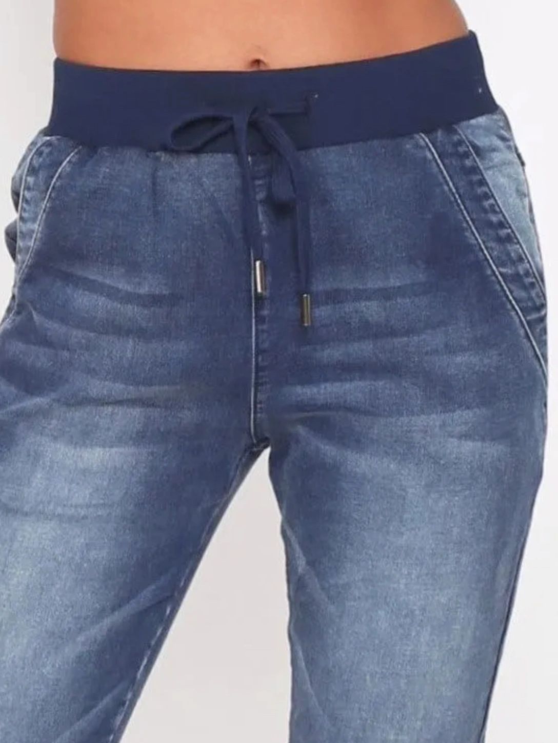 Riley Stretch Denim Jogger - Curve Main image