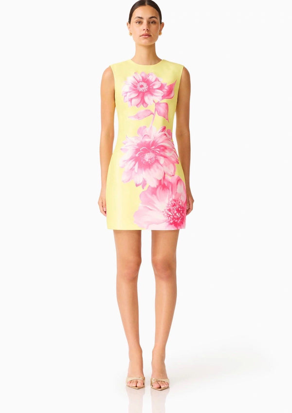 Elliatt Sybella Shift Mini Dress Pink Yellow Floral