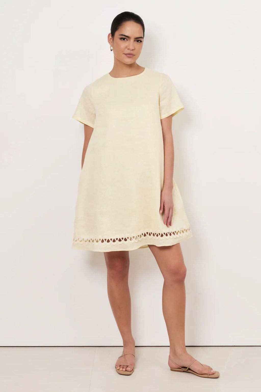 Adorne Lexi Ric Rac Trim Short Dress Asst Colours