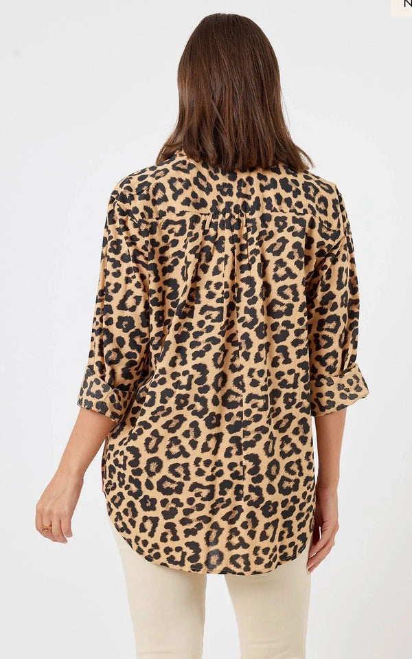 LulaLife Azure Shirt Leopard