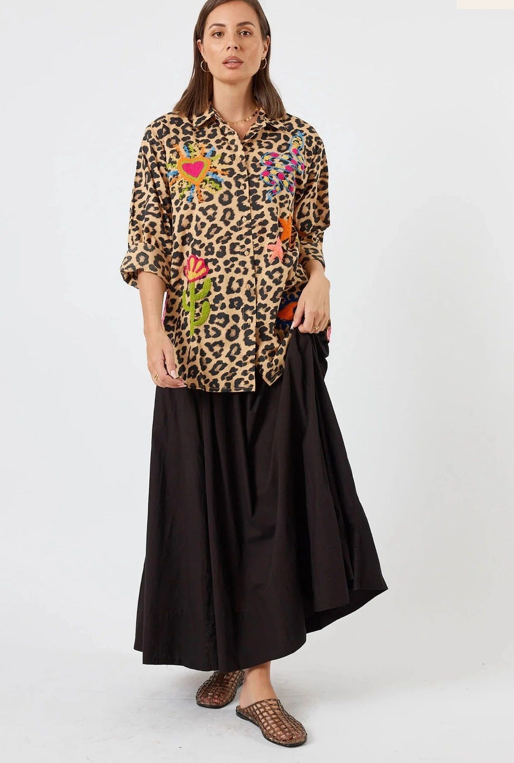 LulaLife Azure Black Skirt