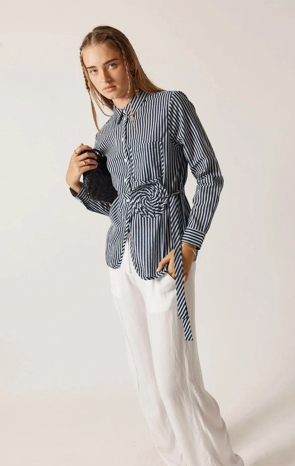 Rubyyaya Countryside Rose Top Navy