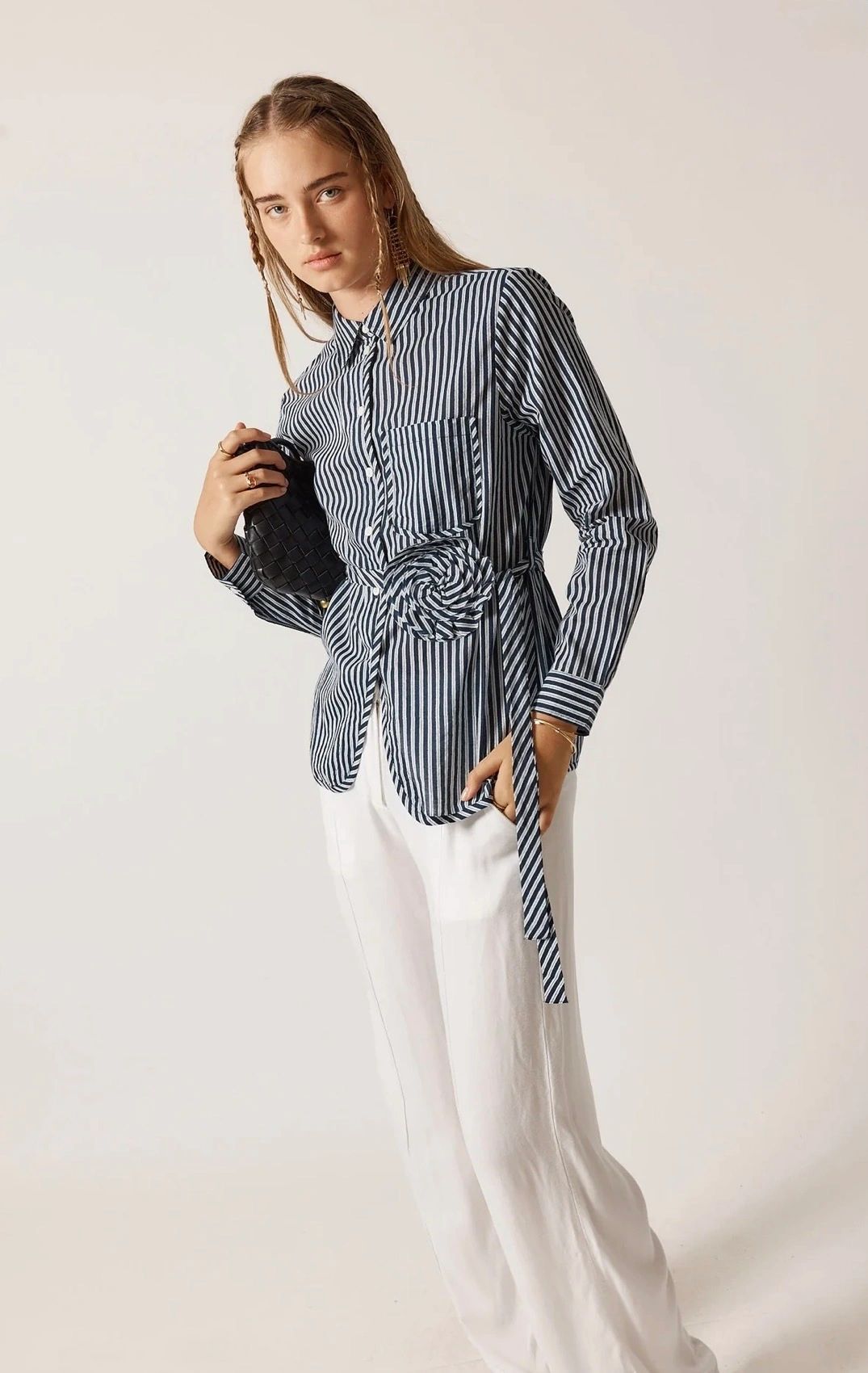 Rubyyaya Countryside Rose Top Navy