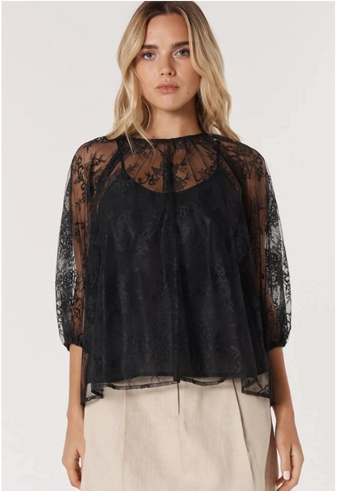 Odyssey Lace Black Blouse