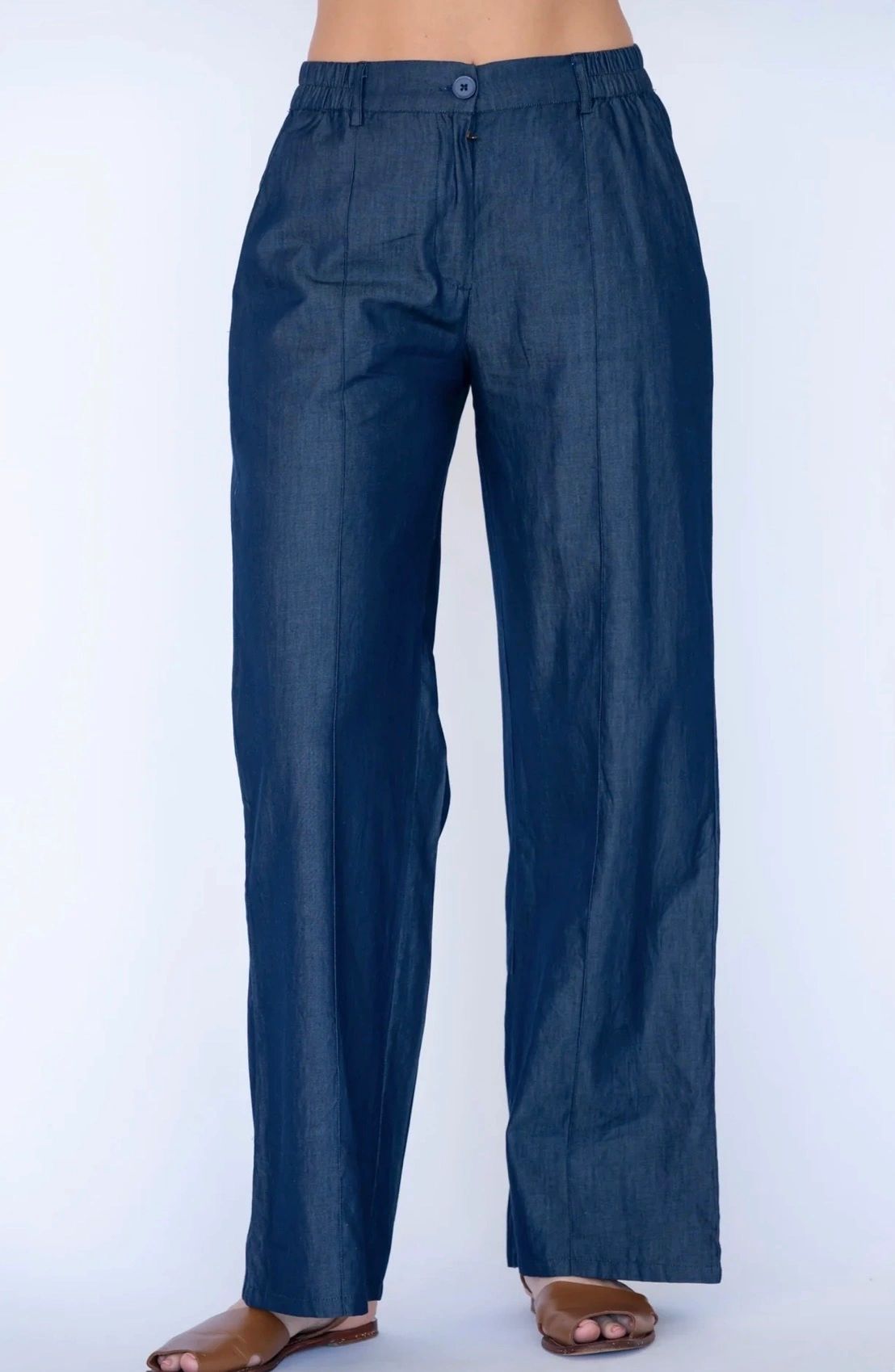 Rubyyaya Lucinda Pant Denim or White Secondary image