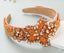 Orange Bejeweled Flower/Butterfly Headband