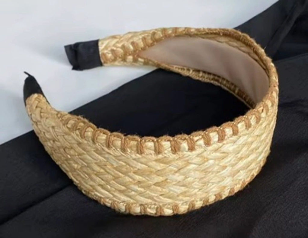 Raffia with Rope Detail Headband Asst Colours