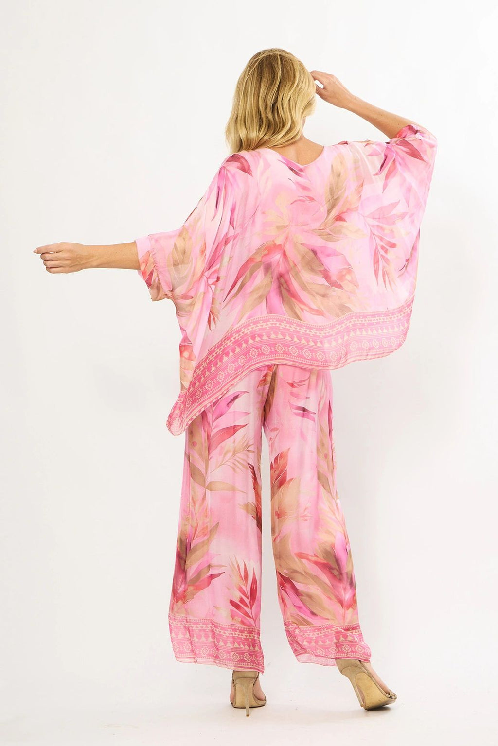 Multi Pink Silk Blend Leaf Set