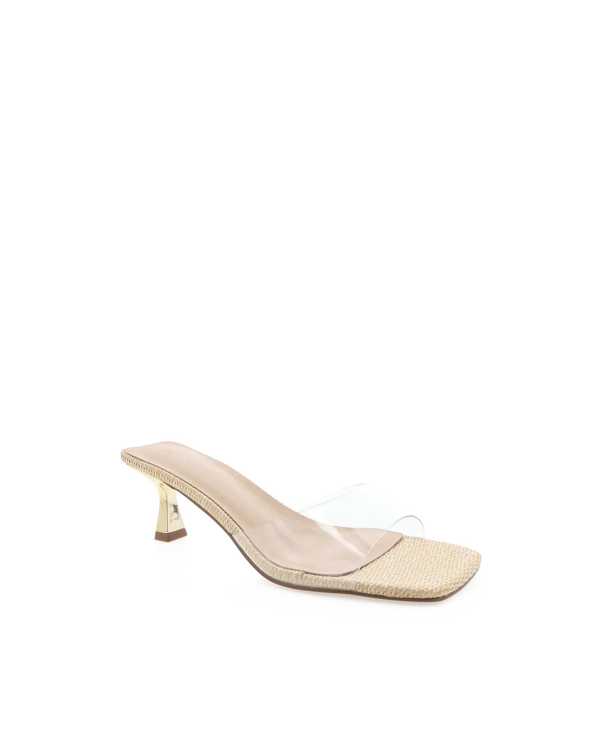Billini Topaz Natural Raffia Clear Heels