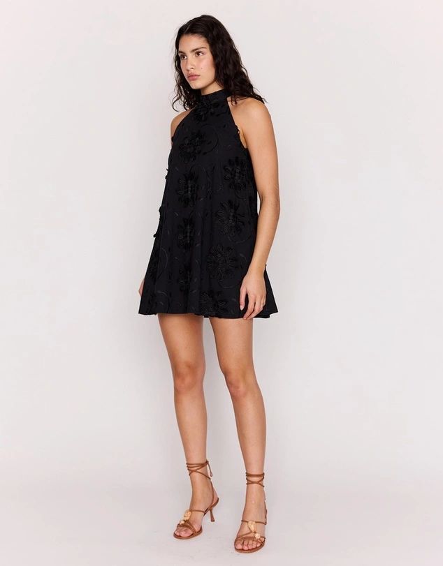 Roma High Neck Mini Dress