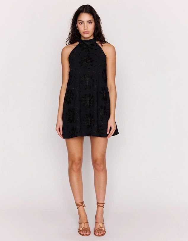 Roma High Neck Mini Dress