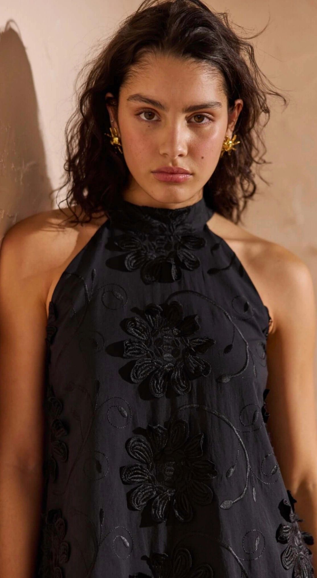 Roma High Neck Mini Dress